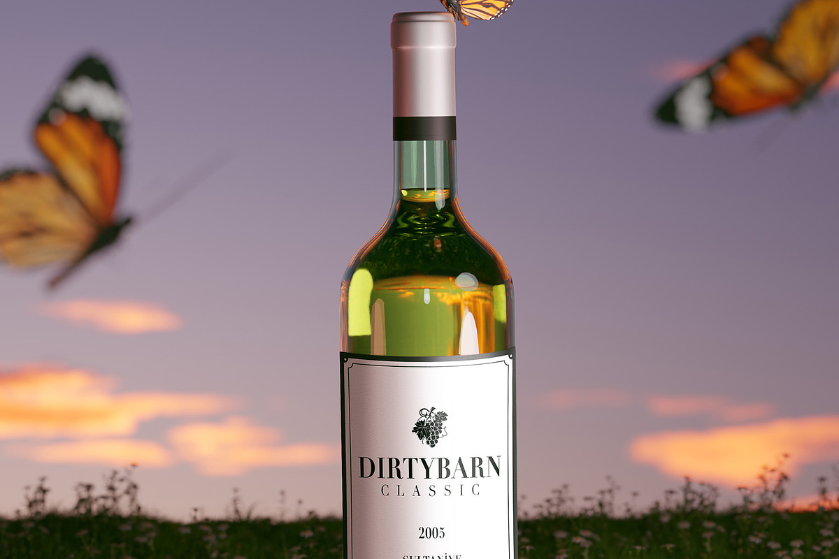 Wine Bottle Mockup, a Product Mockup by Dirtybarn (Photo 3 of 7)