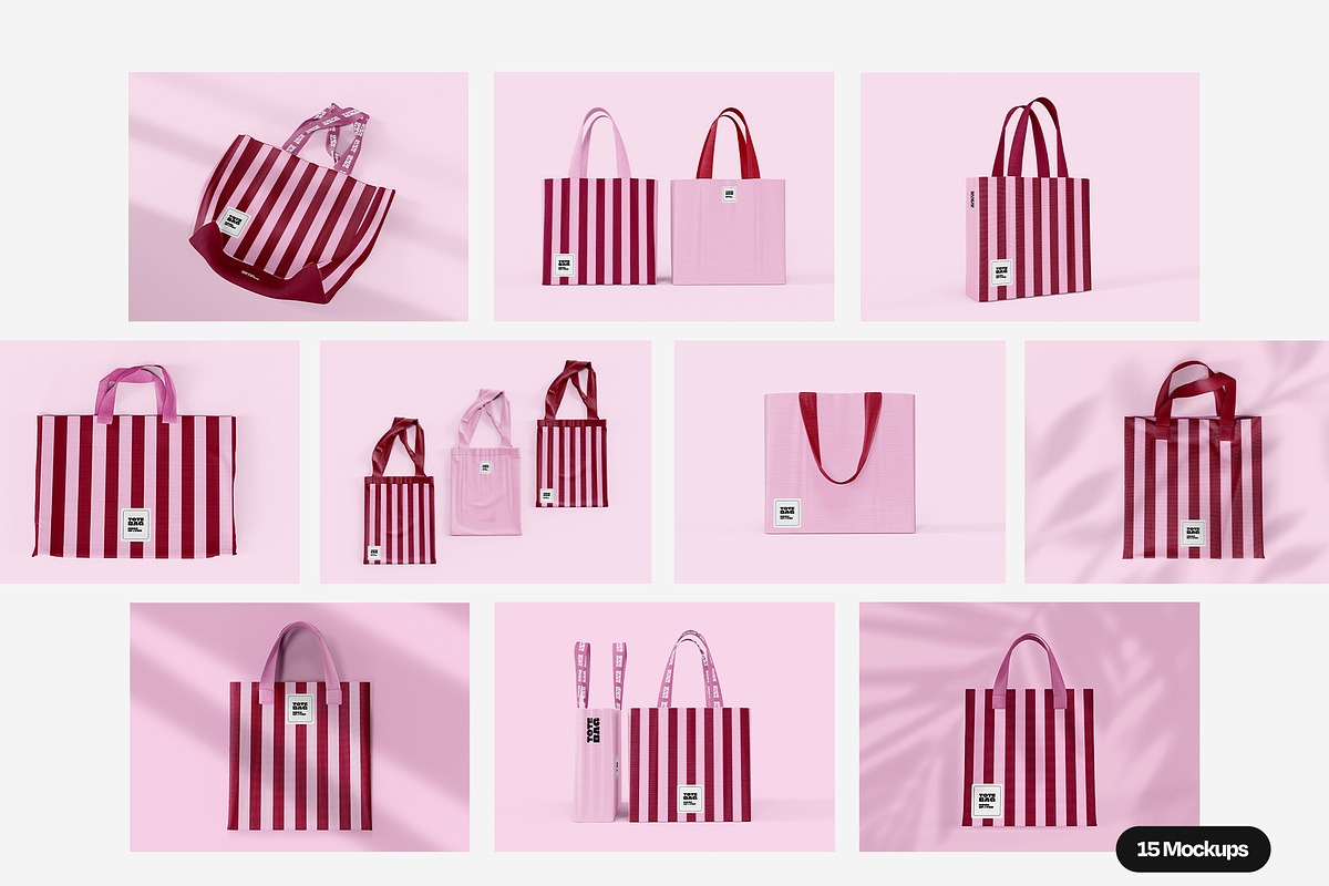 Tote Bag Mockup Set, a Packaging Mockup by Mego-studio (Photo 2 of 7)