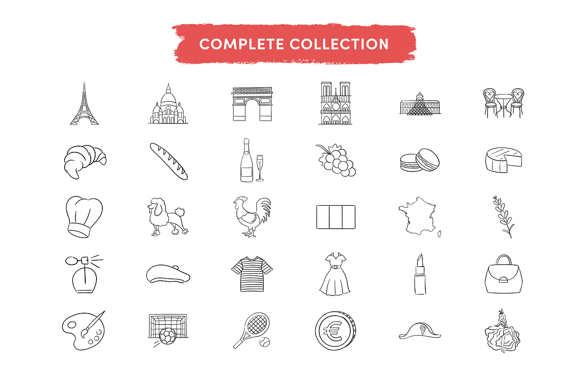 Paris & France Icons, an Outline Icon by Caroline Mackay (Photo 3 of 8)