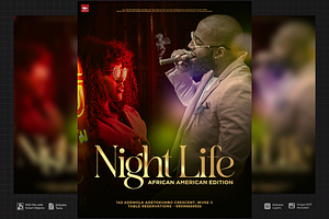 Night Life African American PSD Flye, a Flyer Template by SethDesign Studio