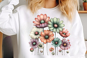 Whimsical spring flowers clipart, an Illustration by SinaCreation (Thumbnail 7 of 11)