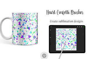 Procreate Heart Confetti Brush