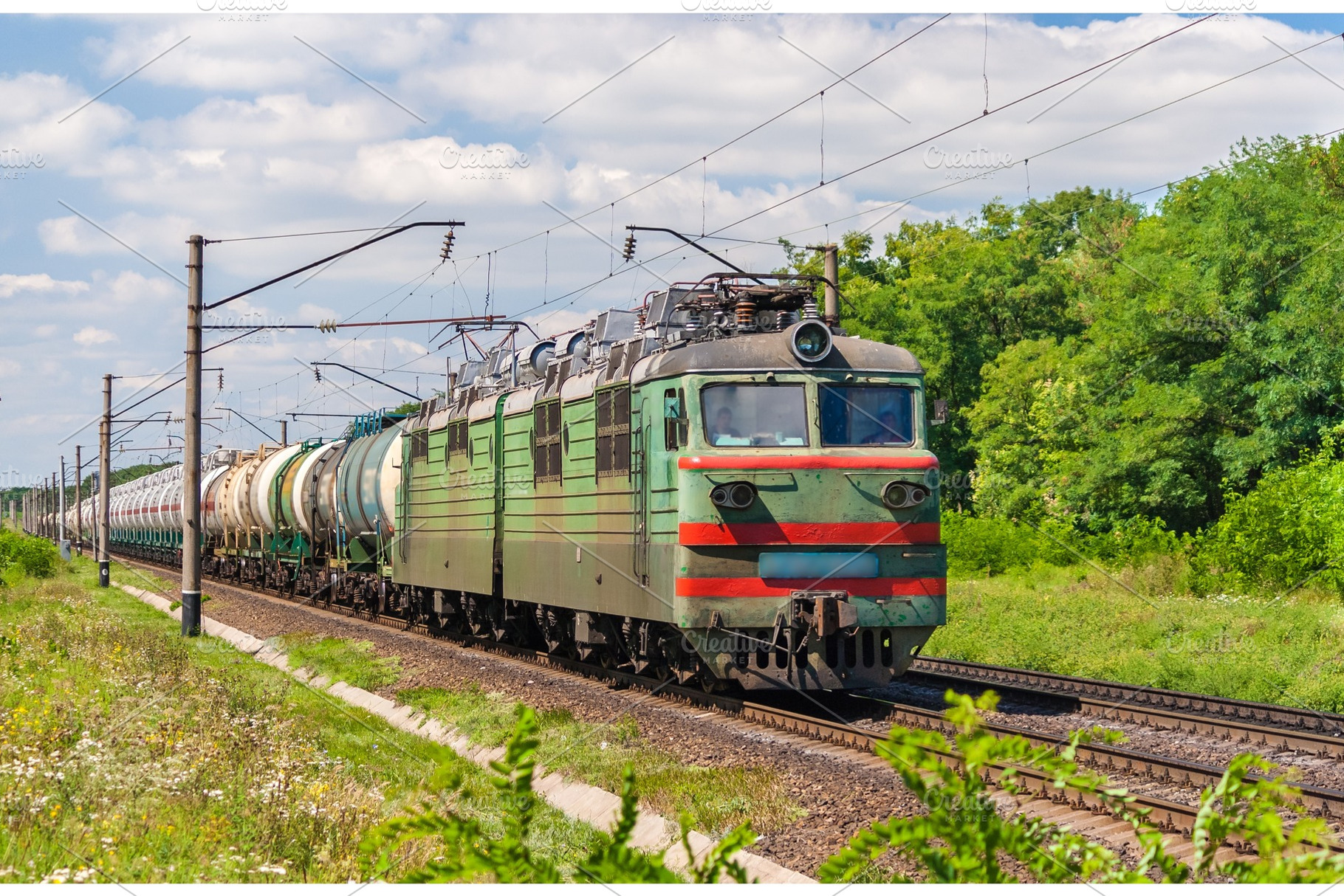 Oil and liquefied gas transportation by the railway, a Transportation Photo by Leonid Andronov