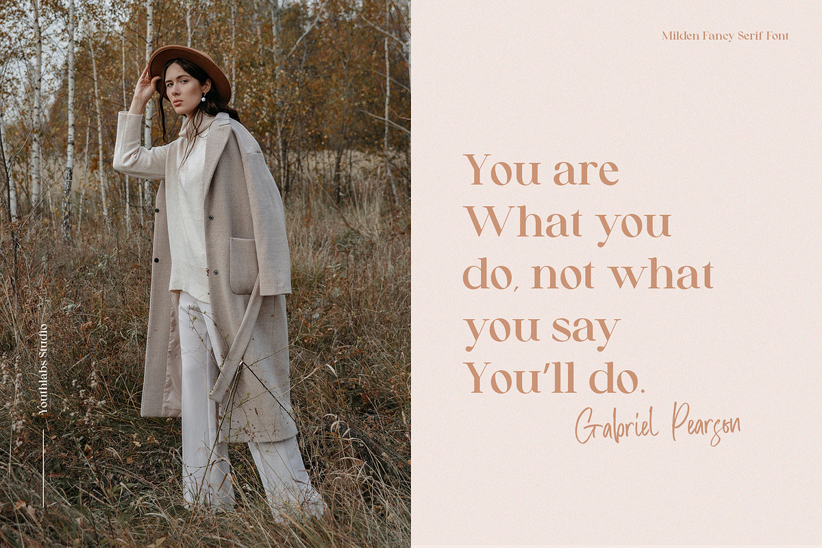 Milden | Fancy Serif Font, a Serif Font by Youthlabs Studio (Photo 3 of 10)
