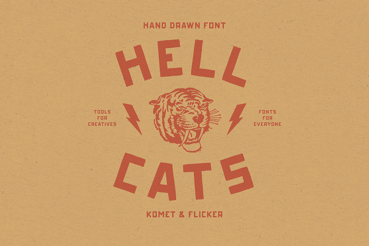 HELL CATS, a Sans Serif Font by Komet & Flicker (Photo 1 of 13)