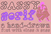 Sassy Serif a hand-drawn font, a Serif Font by Eryn Rose Design (Thumbnail 1 of 12)