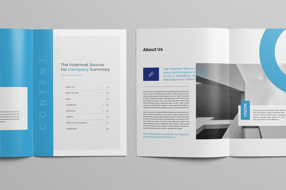 Company Profile Template, a Brochure Template by KreateTribe (Photo 7 of 8)