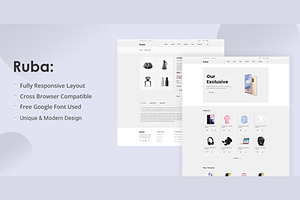 Ruba - Neumorphic ECommerce Template