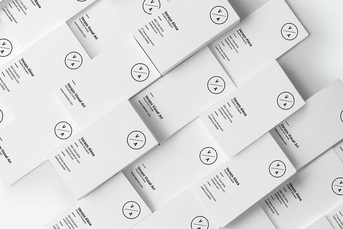 Clean Minimalist Business Card, a Business Card Template by Verazo (Photo 2 of 4)