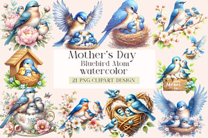 Mother's Day Bluebird Mom Sublimatio, an Illustration by DreamArtGraphic
