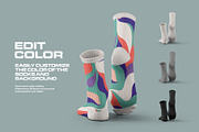 7 Mockups Socks in the 3D Style, a Bottom Mockup by Grow Design Craft Studio (Thumbnail 2 of 7)
