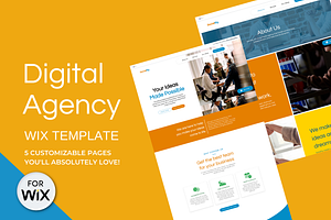 Digital Agency Template for Wix, a Landing Page Template by Parrot Designs