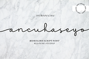 Ancukaseyo Font, a Script Font by Allouse Studio (Thumbnail 1 of 10)
