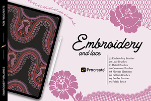 Embroidery brushes for Procreate