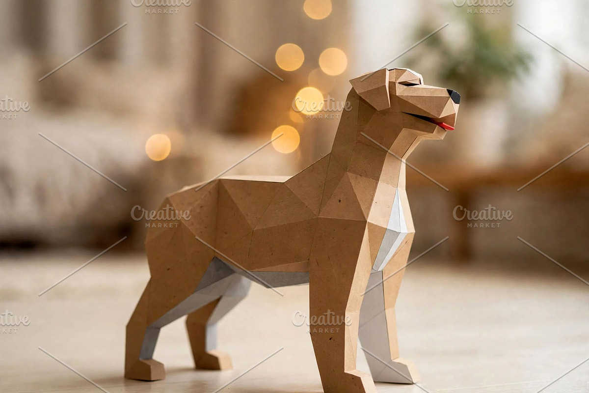 Mastiff cane corso - 3d papercraft, a Card Template by PAPER amaze (Photo 3 of 5)