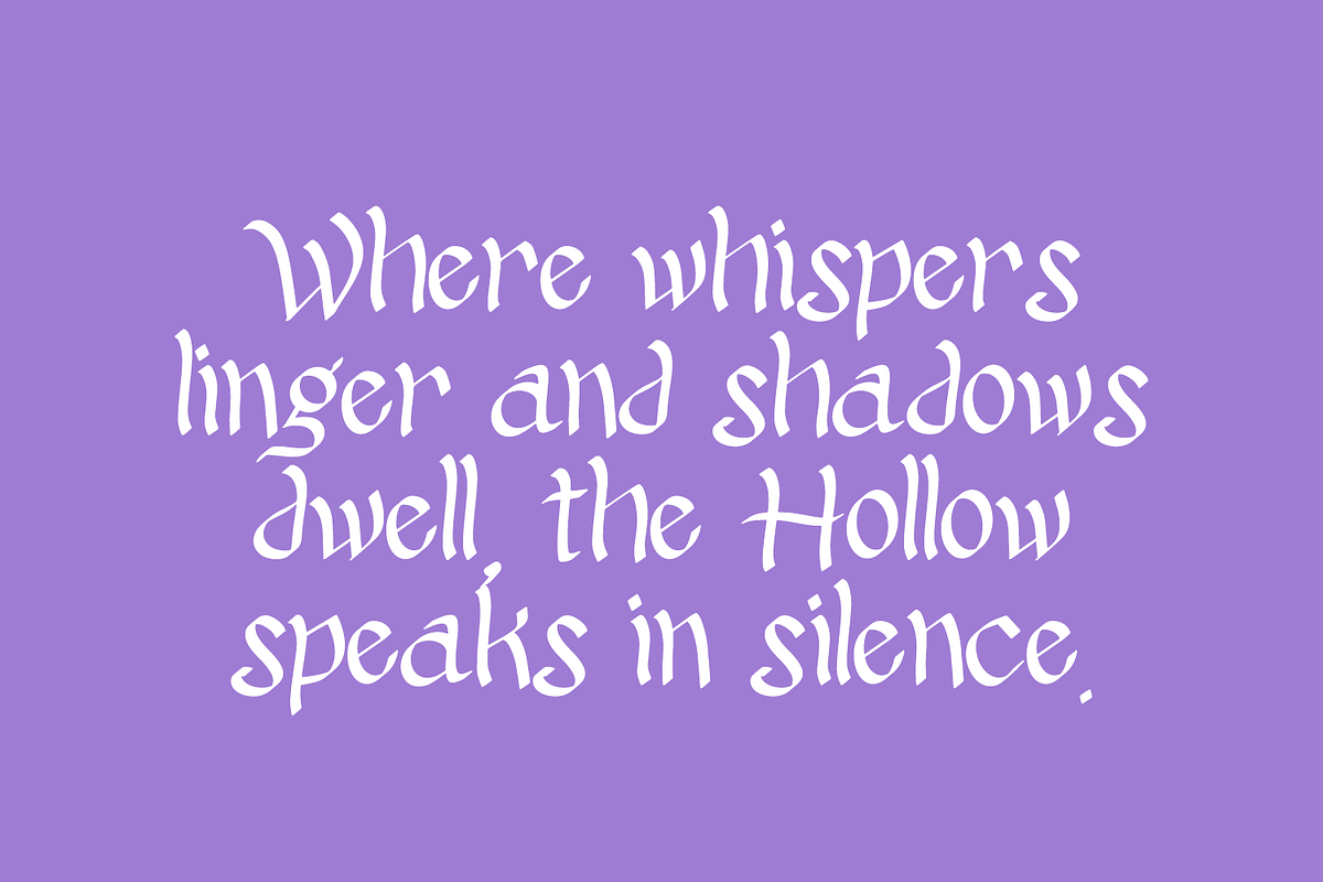 Silent Hollow - A Display Font, a Handwritten Font by Beck McCormick (Photo 2 of 10)
