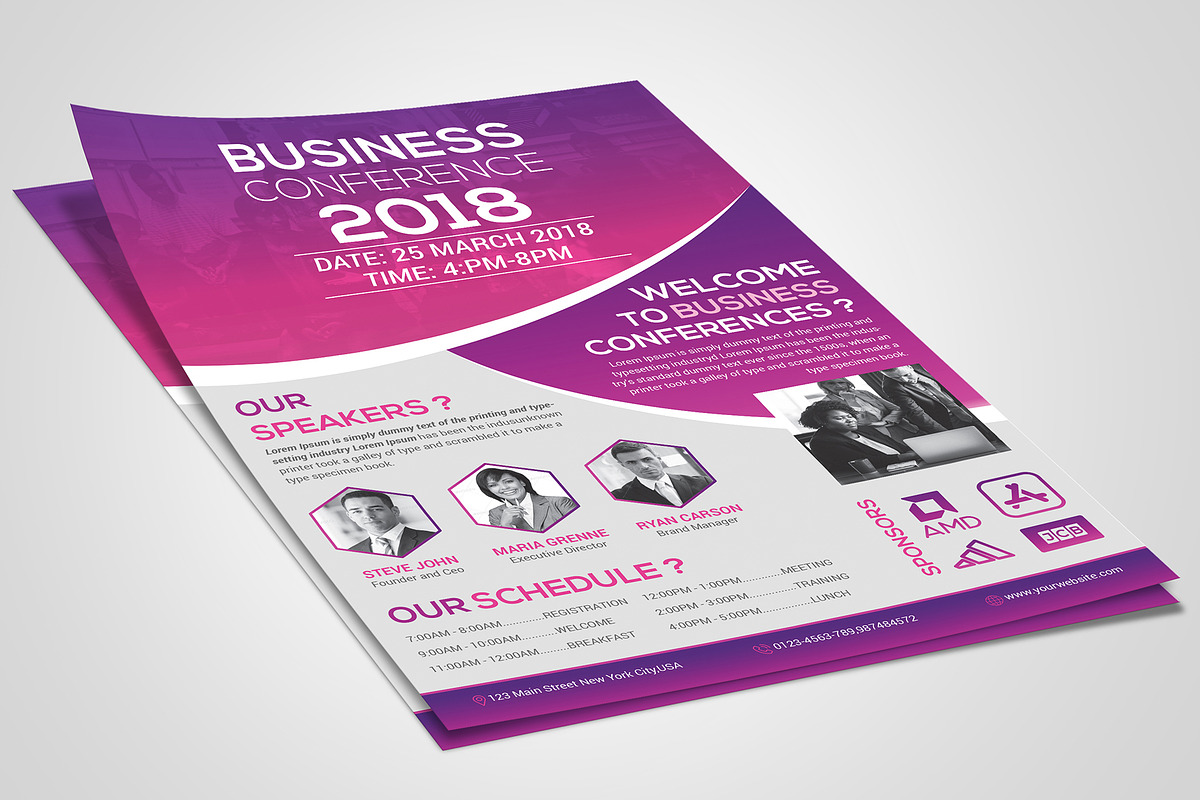 Conference Flyer Template, a Flyer Template by Creative  designer (Photo 5 of 6)