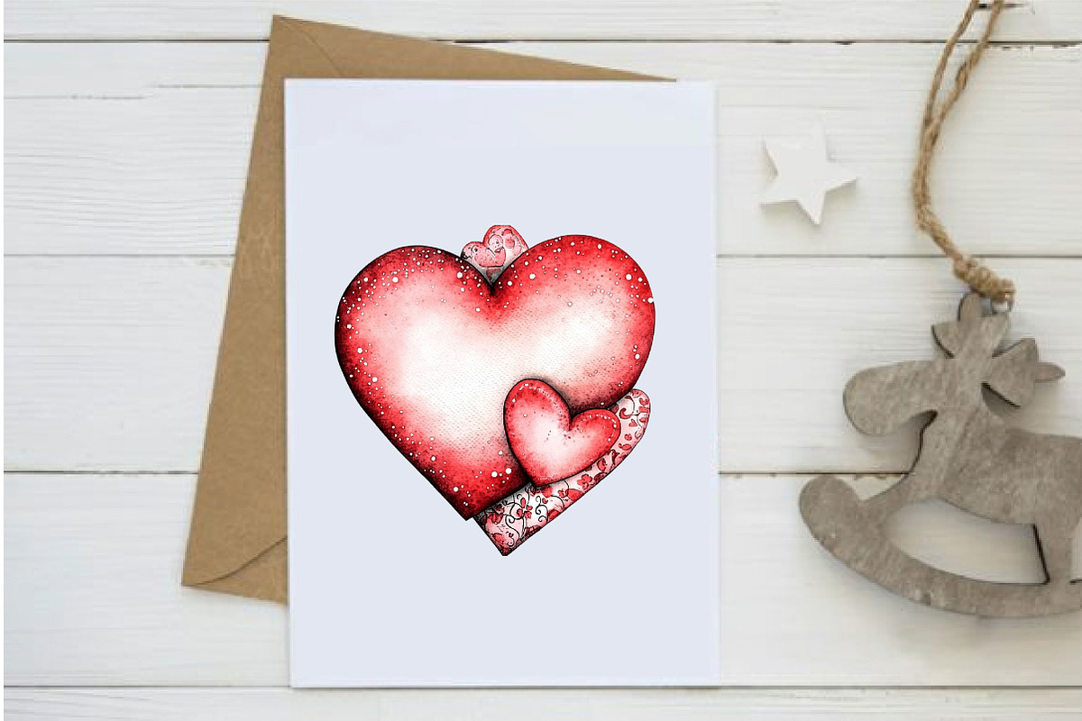 Watercolor Valentine Clipart, an Illustration by Design Market (Photo 4 of 5)