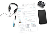 Lime Resume, a Resume Template by UIMint (Thumbnail 1 of 2)