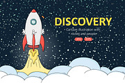 Cartoon rocket launch, a Person Illustration by Sapunkele (Thumbnail 1 of 2)