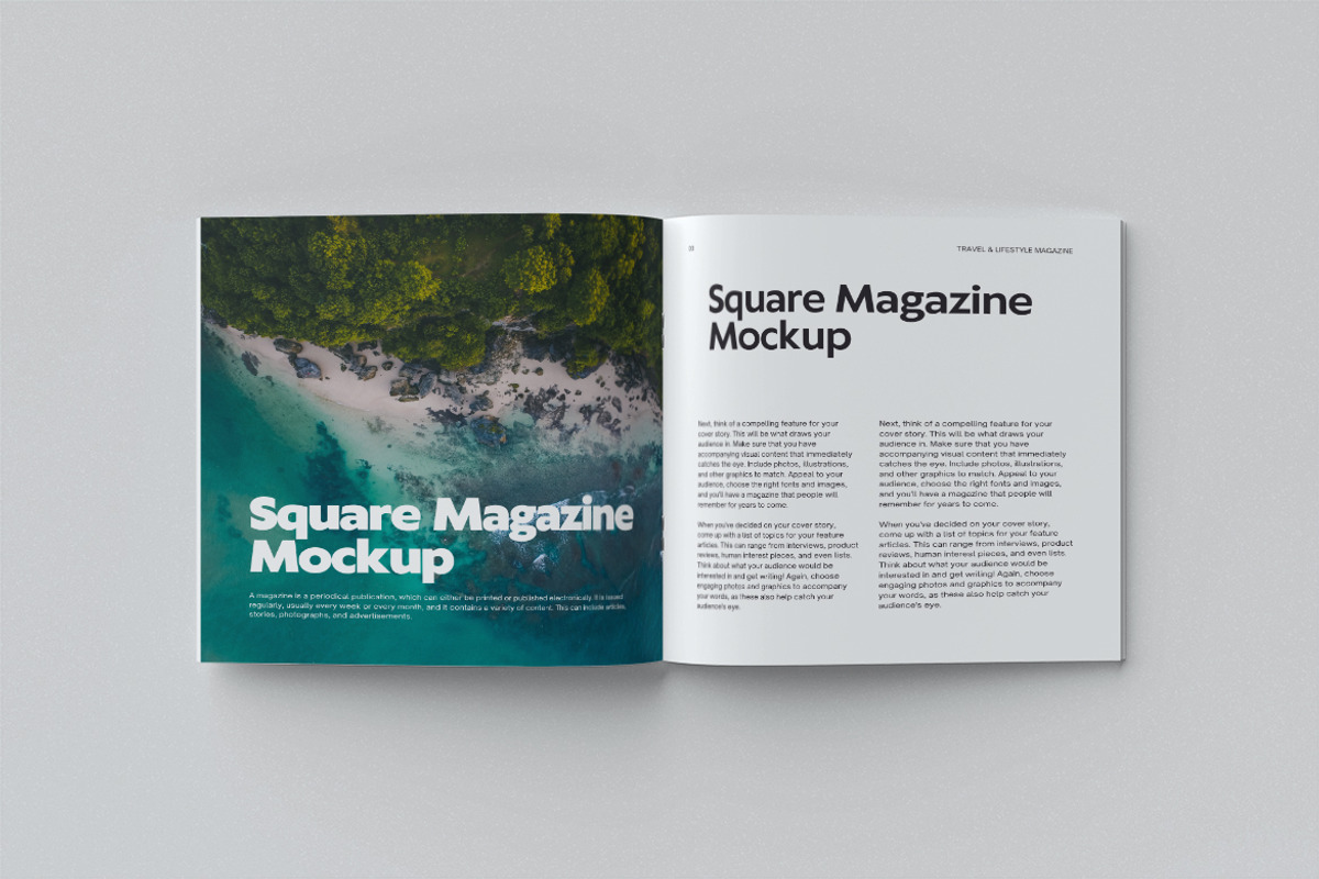 Square Magazine Mockup, an Advertising Mockup by Twins_studio926 (Photo 5 of 5)