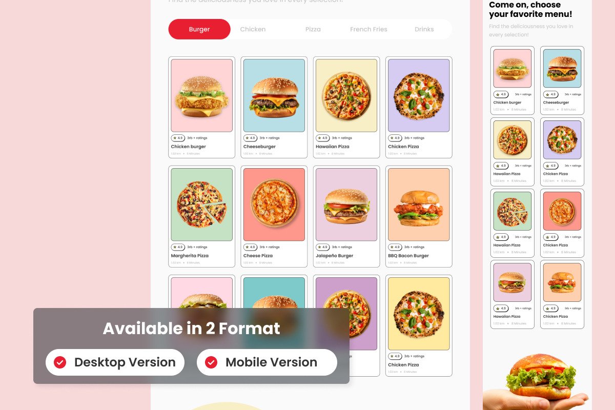 FastPie - Food Delivery Landing Page, a Landing Page Template by twinstd (Photo 2 of 5)