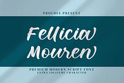 Fellicia Mouren, a Script Font by Integritype Studio (Thumbnail 1 of 15)