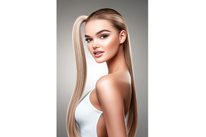 Elegant Young Woman with Long Hair, a Beauty & Fashion Photo by tilialucida
