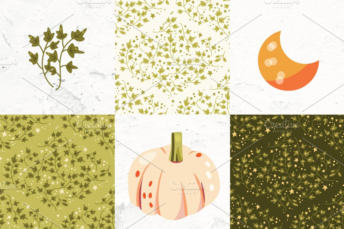 Pumpkins and cats - autumn patterns, a Pattern Graphic by Blue Lela Design (Photo 12 of 12)
