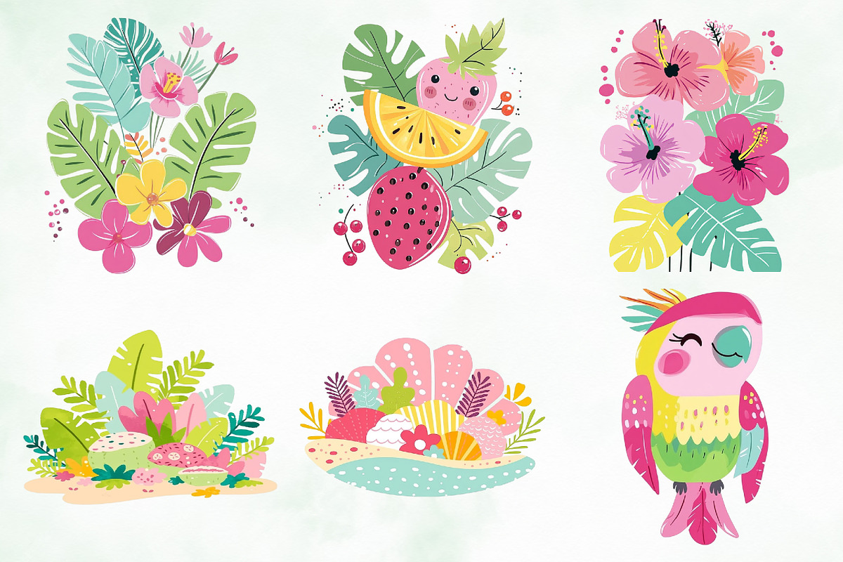 Whimsical Ultimate Tropical Summer, an Object Illustration by Creative Art (Photo 3 of 8)