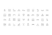 100 Furniture Hand Drawn Doodle Icon, an Outline Icon by Creative Stall (Thumbnail 3 of 3)