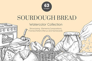 Sourdough Bread Line Art