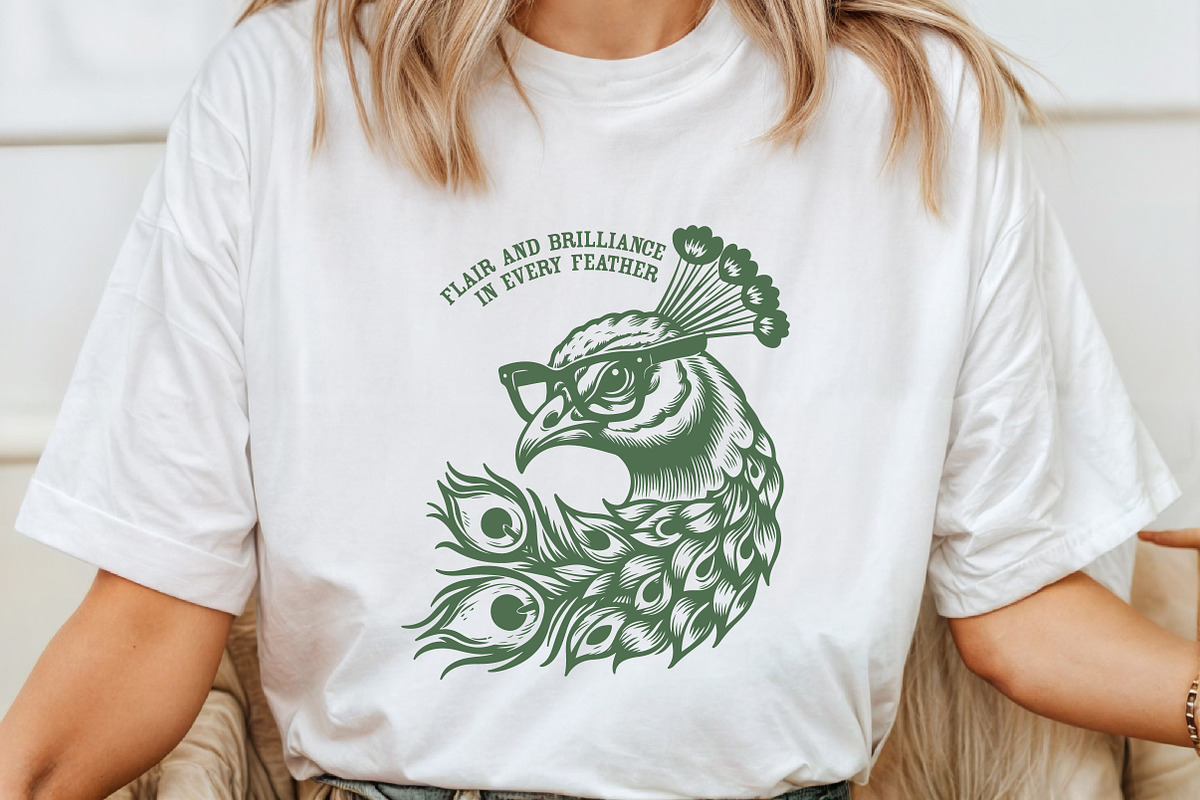 Smart Peacock Wearing Glasses Art, an Illustration by Pixels.Craft (Photo 6 of 7)