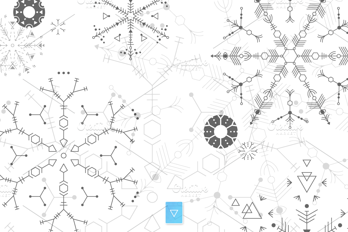 Digital Winter Vector Snowflakes, a Seasonal Illustration by Penina (Photo 2 of 3)