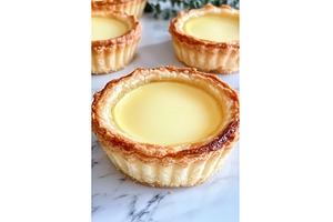 Delicious pastel de nata reveals, a Food & Drink Photo by Lermont51