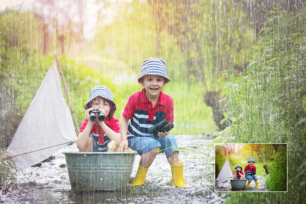 NEW! 30 Rain Brushes for Photoshop, a Brush Add-On by Uplift Actions (Photo 4 of 8)