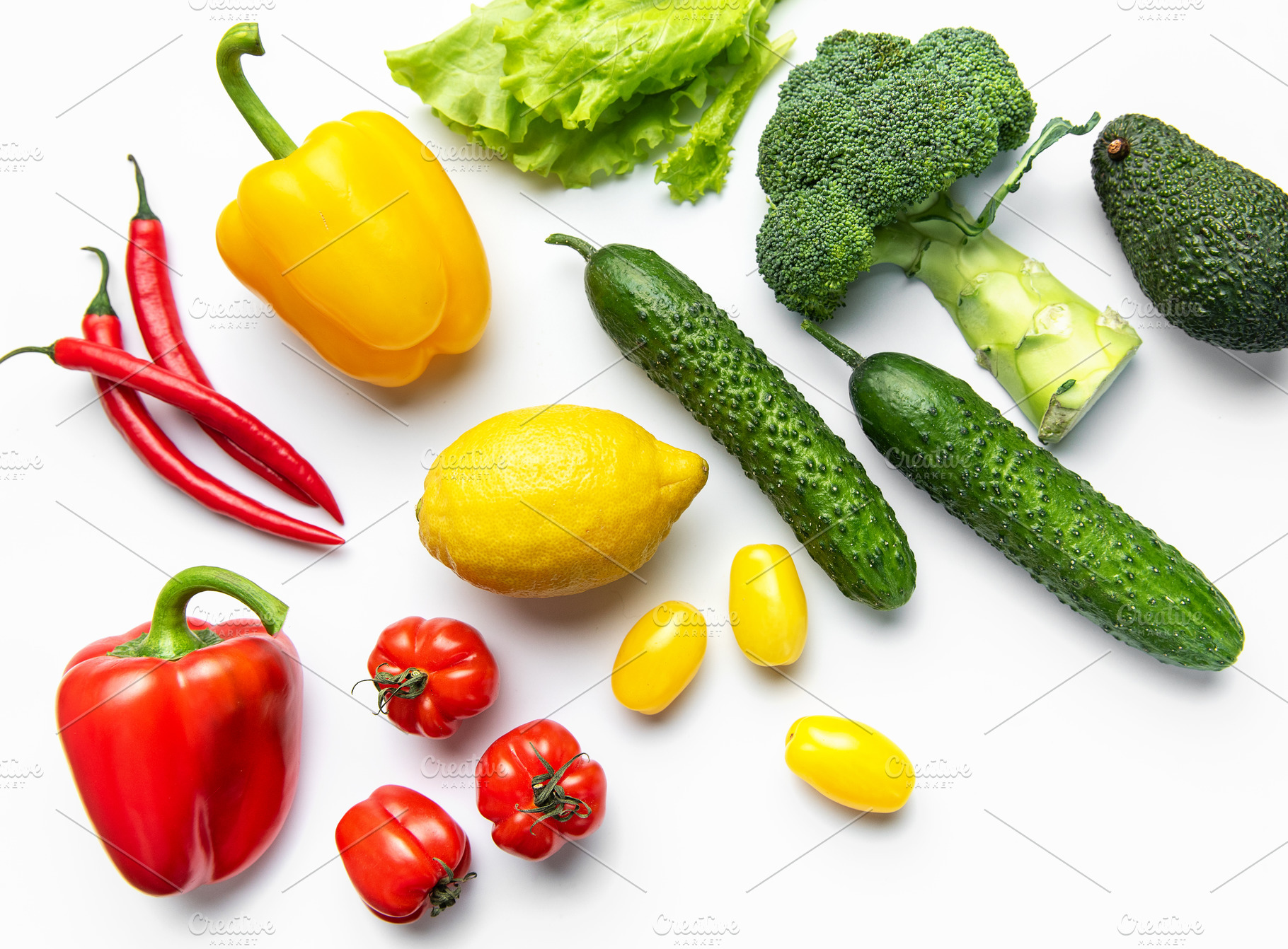 Fresh healthy vegetables and fruits promoting vegan eating lifes, a Food & Drink Photo by Olena Rudo