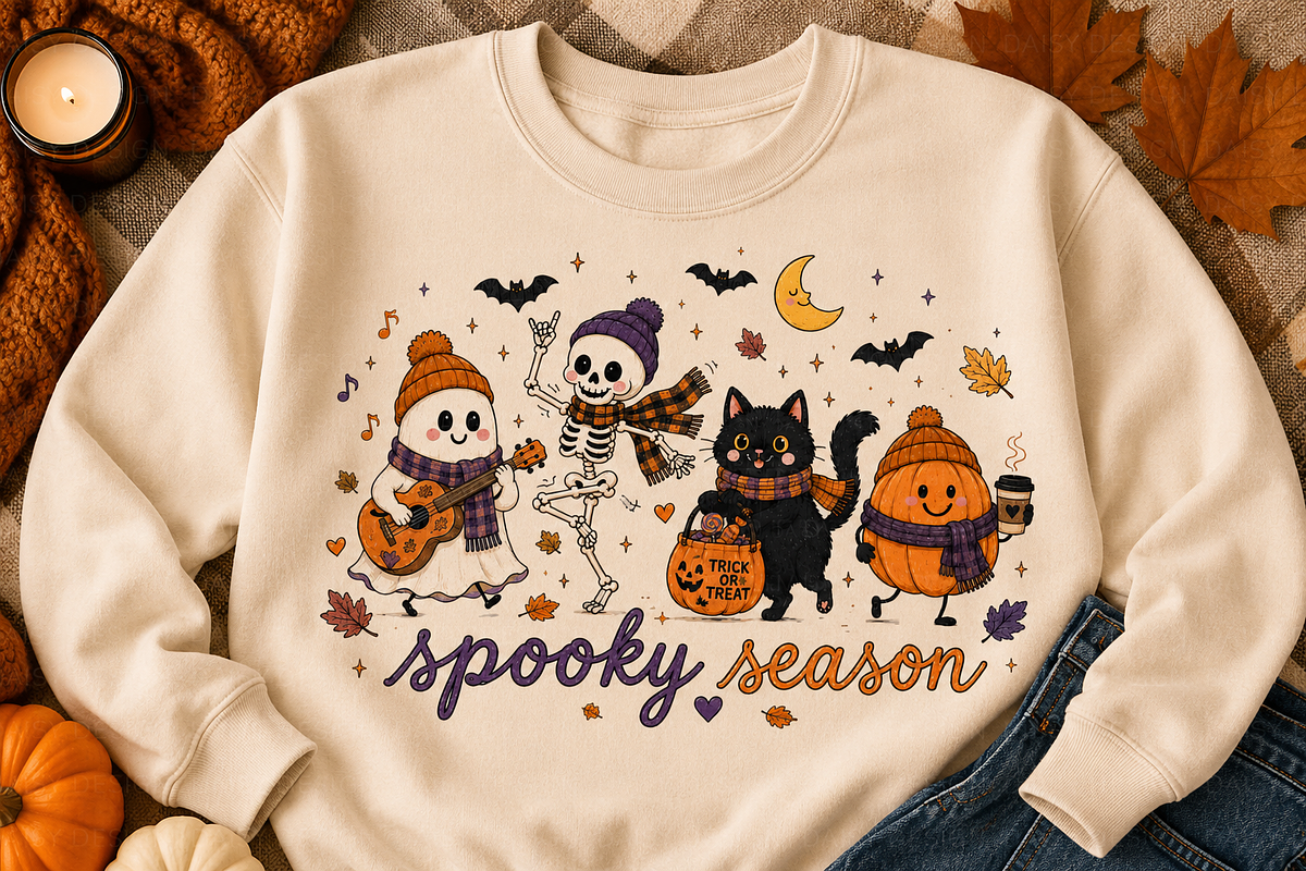 Cute Fall Ghost Halloween Png Bundle, a Seasonal Illustration by Daisy Design (Photo 16 of 23)