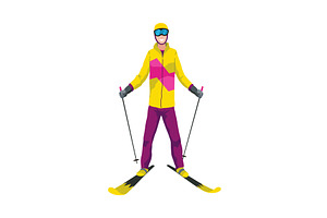 Skier, icon. Sportsman doing, a Sport Illustration by Things for designers