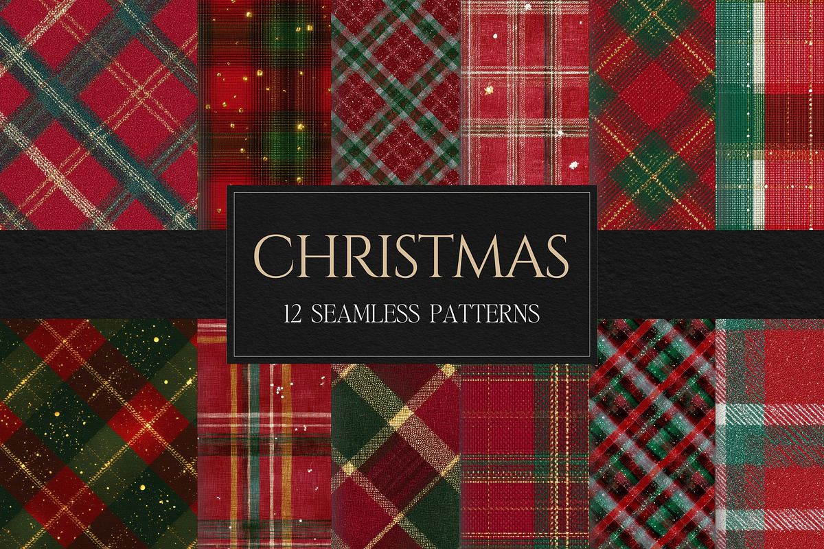Christmas Plaid Seamless Patterns, a Pattern Graphic by Business Chic (Photo 1 of 5)