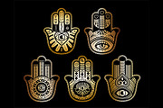 Hamsa hand, Hand of Fatima., a Decorative Illustration by Moloko88 (Thumbnail 3 of 4)