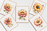 Whimsical 4th Of July Sunflowers PNG, a Seasonal Illustration by Rose Art (Thumbnail 5 of 6)