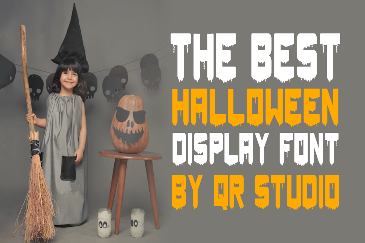 Halloween Haunted, a Blackletter Font by QR Design Studio (Photo 4 of 6)
