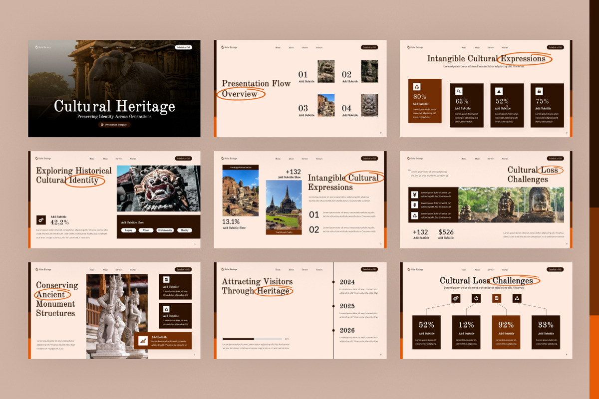 Cultural Heritage Google Slides, a Presentation Template by Loin Studio (Photo 3 of 4)
