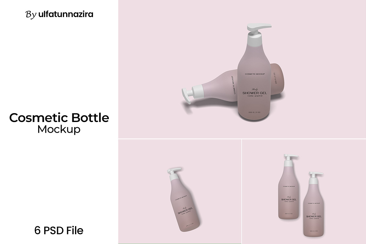 Cosmetic Bottle Mockup, a Packaging Mockup by ulfatunnazira (Photo 1 of 7)