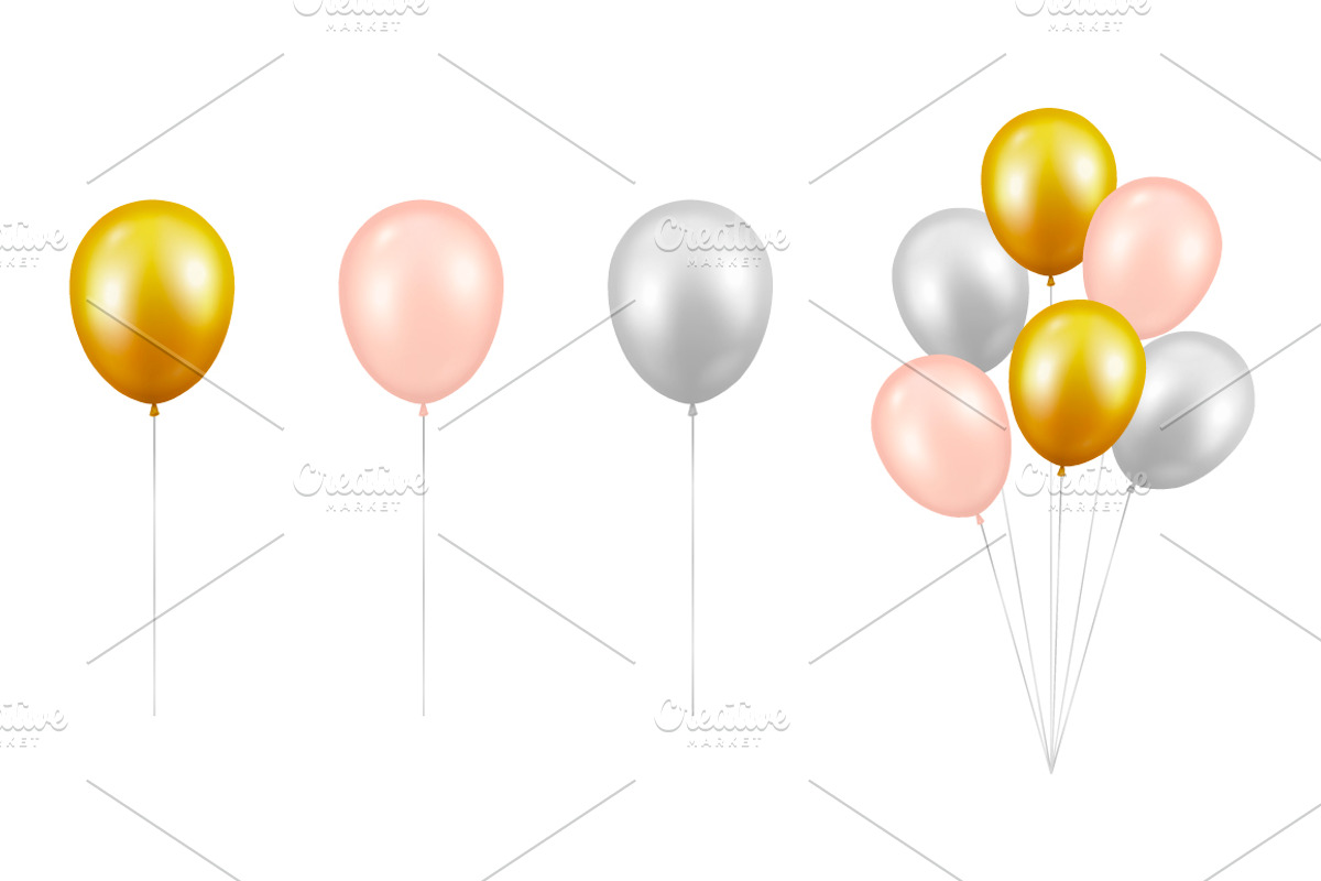 Balloons. Vector Set., an Object Graphic by Gomolach (Photo 3 of 3)