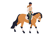 Equestrians riding horse backs set, an Animal Illustration by Good Studio (Thumbnail 10 of 11)