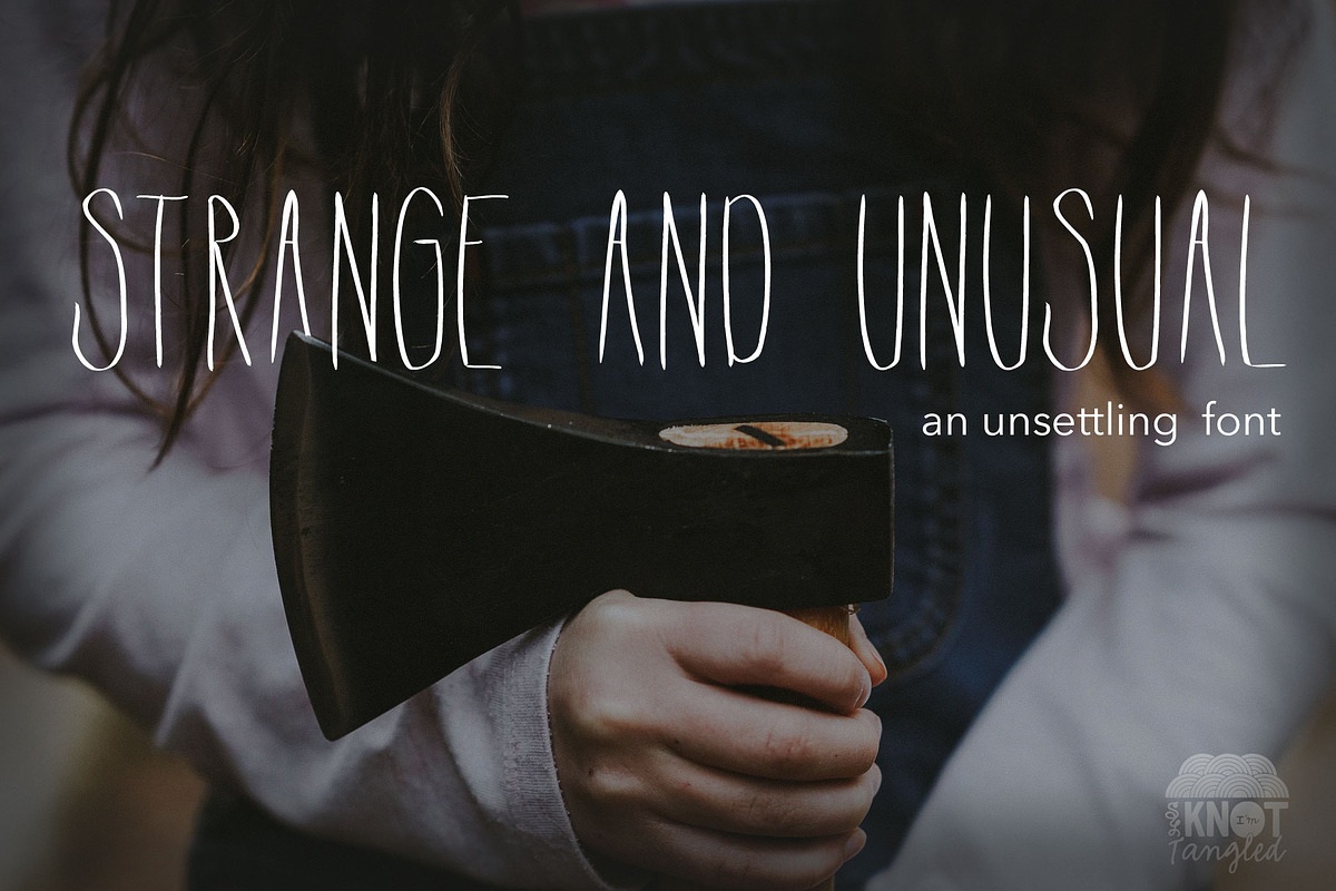 Strange and Unusual Font, a Font by I'm Knot Tangled (Photo 1 of 8)