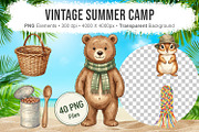Vintage Summer Camp Sublimation, a Decorative Illustration by Artnoy (Thumbnail 1 of 18)