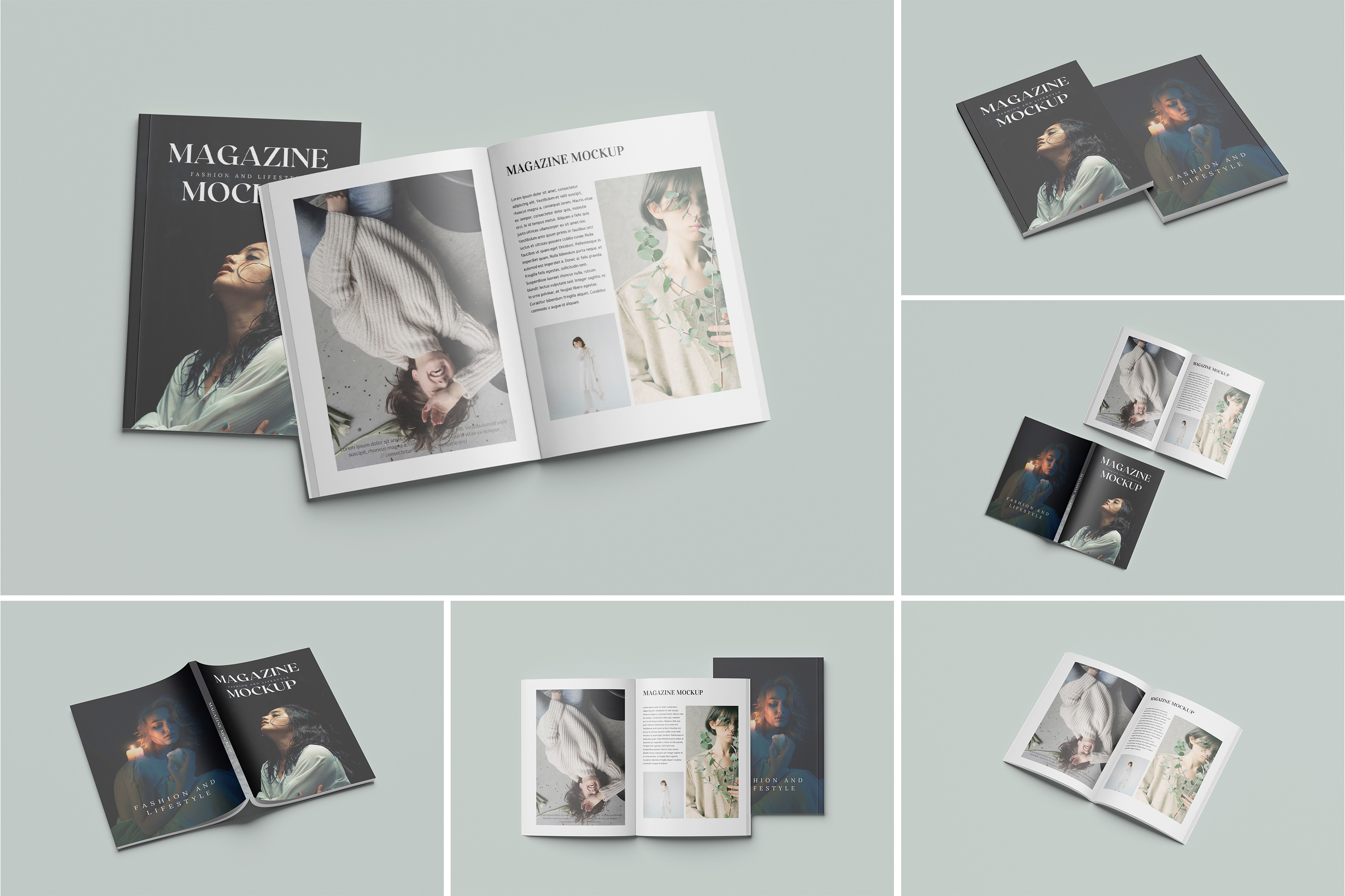 A4 Magazine Mockup, a Print Template by AKMAL STUDIO